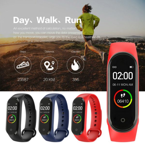 Smart Digital Watch Bracelet for Men Women with Heart Rate Monitoring