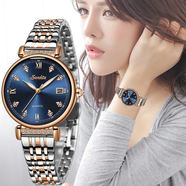 Top Luxury Brand Creative Design Steel Women Wrist Watch