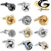 Cufflinks for men fashion knot design top quality copper