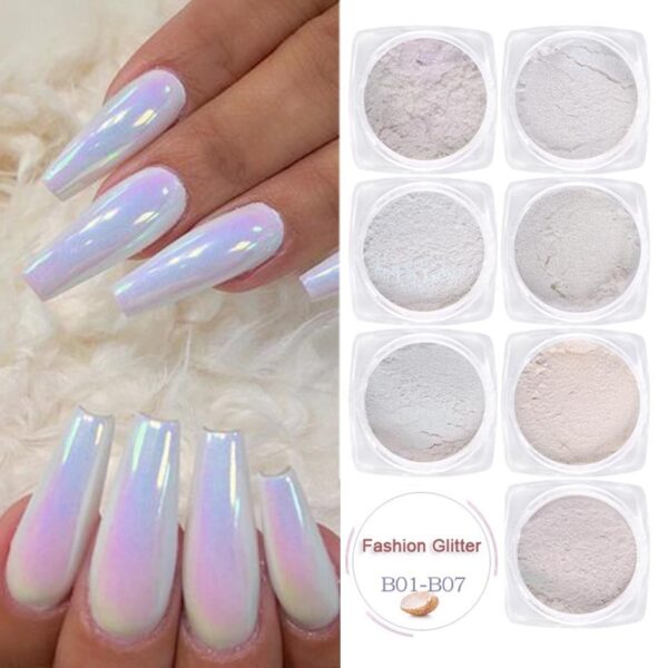 Pearl Nail Glitter Brush Set