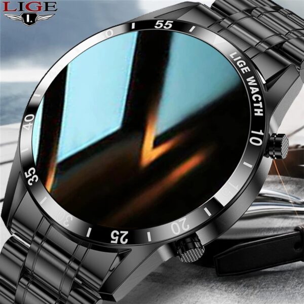 LIGE 2022 New Steel Band Men's Watches IP68