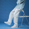 Men White Loose Hip Hop Baggy Jeans