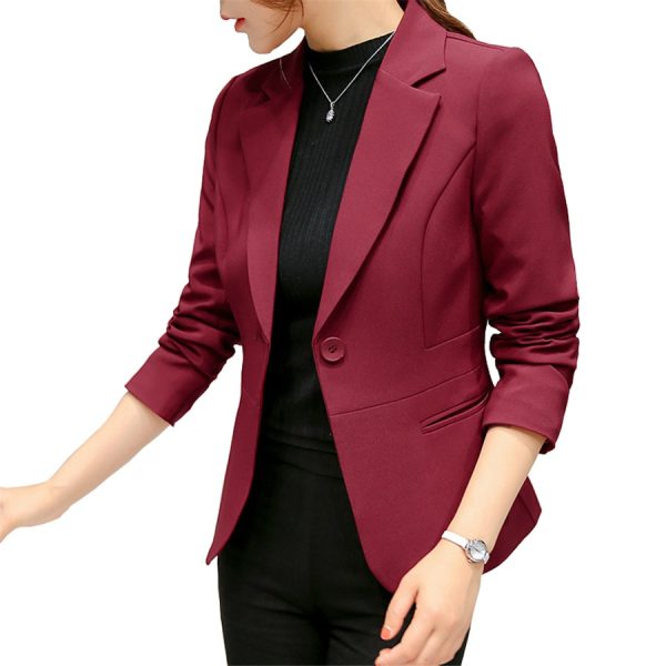 Women's Blazer Long Sleeve Office Lady Jacket