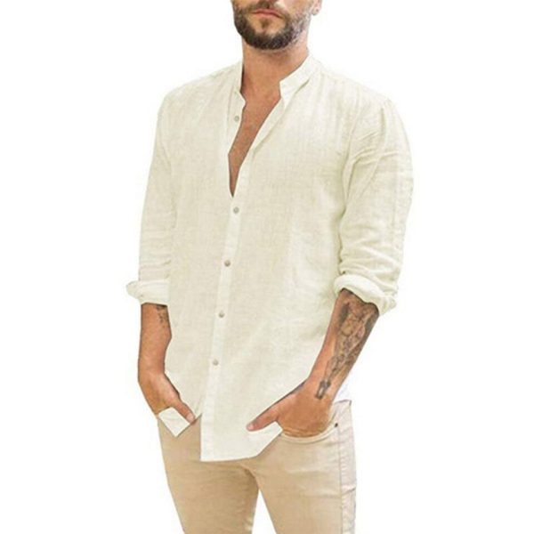 Cotton Linen Long-Sleeved Shirts