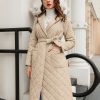 Long straight winter coat for women