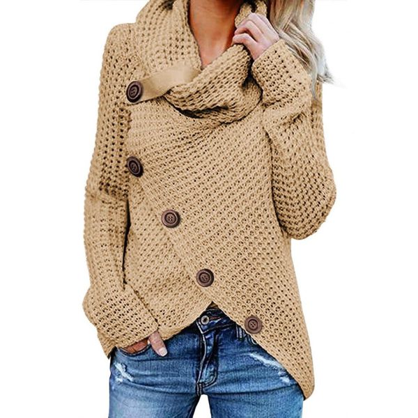 Stylish Bar Women Knitted Pullover Sweater Long Sleeve