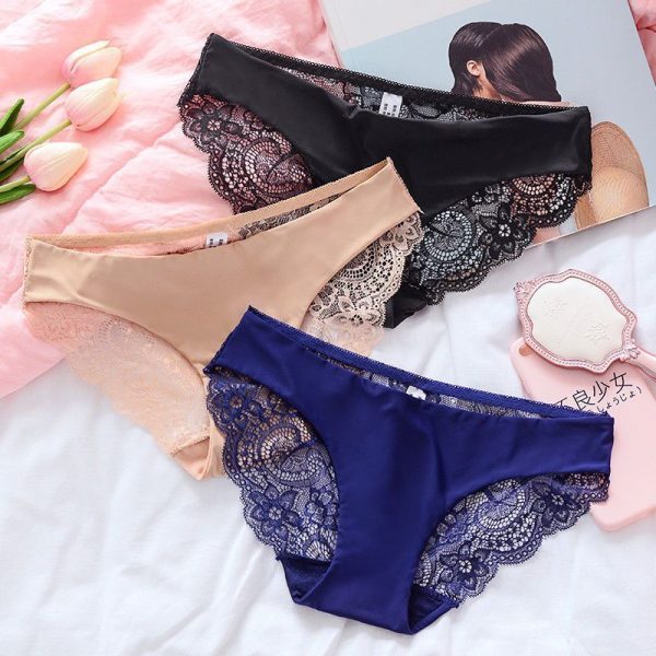 Women Sexy Lace Floral Panties