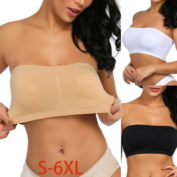 Plus Size Strapless Bra S-6XL Women Tube Top Sexy Bra