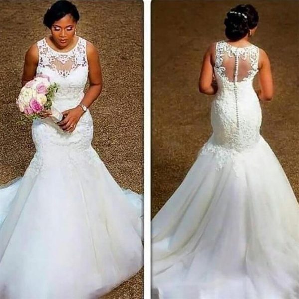 Wedding Dress Fishtail Bridal Gown Lace Wedding Dress