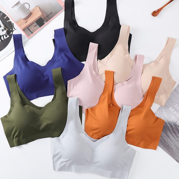 Ice Silk Bra Seamless Vest Bras Women Push Up