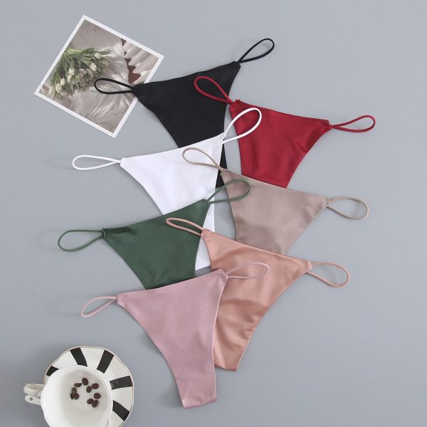 Women G String Ice Silk Panties