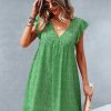 Women's Deep V-Neck Chiffon Tunic Dress