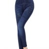 Sexy Leggings Push Up Faux Denim Trousers Elastic High Waist