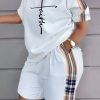 Casual Short Sleeve Outfit Two Pieces Set